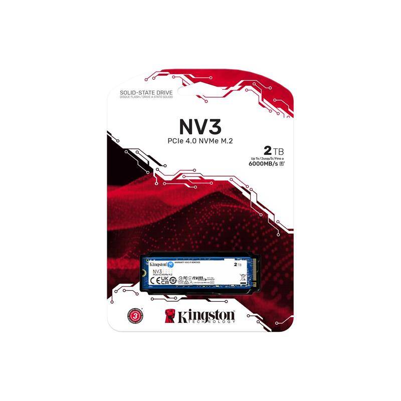 2 TB KINGSTON NV3 M.2 NVME PCIE GEN4 60005000MBS SNV3S2000G - 12