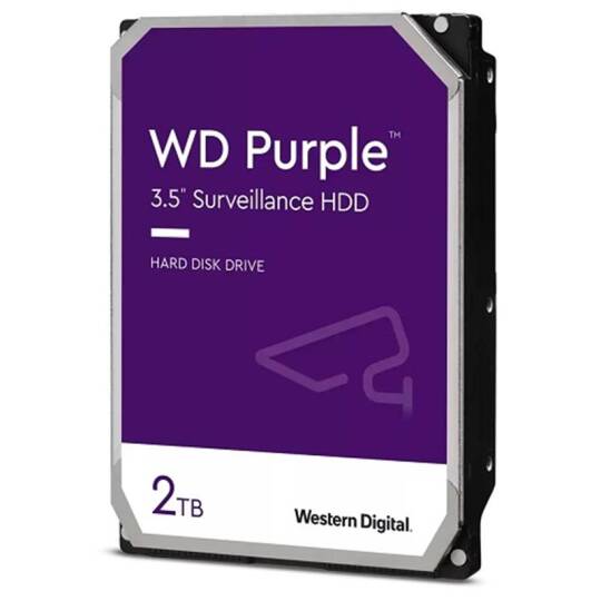 2 TB WD 3.5 PURPLE SATA3 5400RPM 64MB 724 GUVENLIK WD23PURZ (3 YIL RESMI DIST GARANTILI) - 2