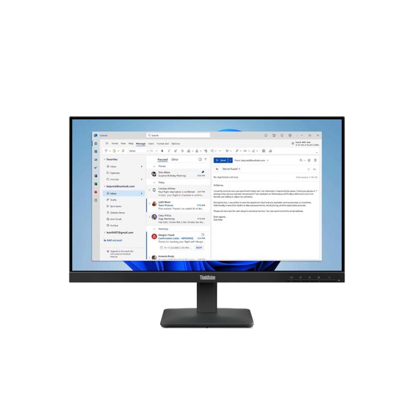 23.8 LENOVO S24-4E THINKVISION 64B5KAT1TK 4MS 100HZ HDMI+VGA WLED MONITOR - 1