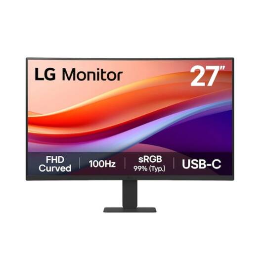 27 LG 27U421A-B VA 5MS 100HZ USB-C HDMI FHD 1920X1080 CURVED VESA SIYAH - 2