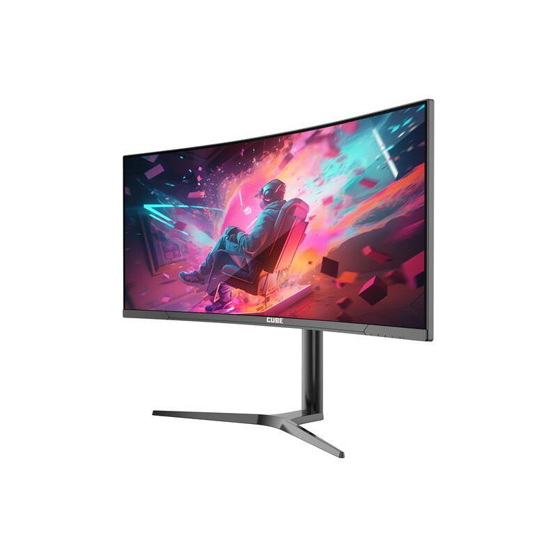 34 CUBE PA-34V165C VA 1MS 165HZ HDMI DP TYPE-C USB 2K WQHD 3440X1440 FREESYNC CURVED YUKSEKLIK AYARI VESA RGB SIYAH GAMI - 9