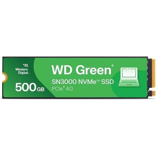 500 GB WD GREEN SN3000 PCI-4.0 5000MBS 4000MBS M2 NVME SSD WDS500G4G0E - 3