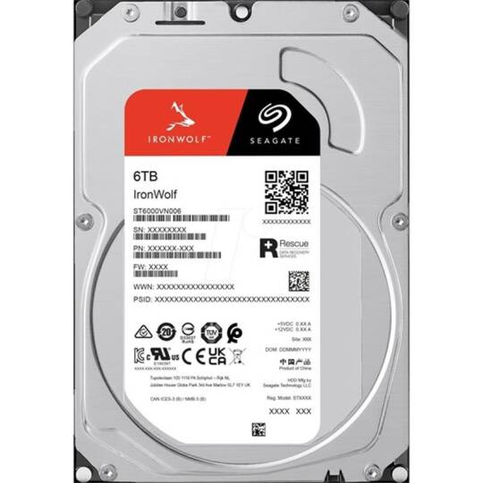 6 TB SEAGATE 3.5 IRONWOLF SATA3 5400RPM 256MB ST6000VN006 (3 YIL RESMI DIST GARANTILI) - 4