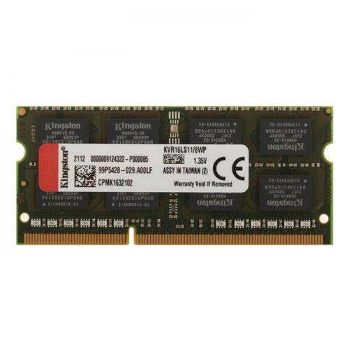 8 GB DDR3 1600MHZ KINGSTON CL11 NB KVR16LS118WP - 1