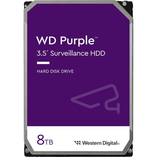 8 TB WD 3.5 PURPLE SATA3 5640RPM 256MB 724 GUVENLIK WD85PURZ (3 YIL RESMI DIST GARANTILI)