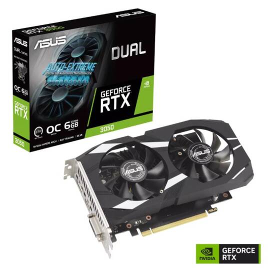 ASUS GEFORCE DUAL-RTX3050-O6G 6GB GDDR6 96BIT 1XHDMI 1XDP 1XDVI EKRAN KARTI - 2