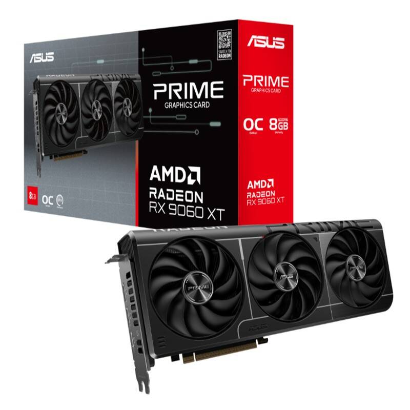 ASUS GEFORCE PRIME-RX9060XT-O8G 8GB GDDDR6 128BIT 1XHDMI 2XDP EKRAN KARTI - 8