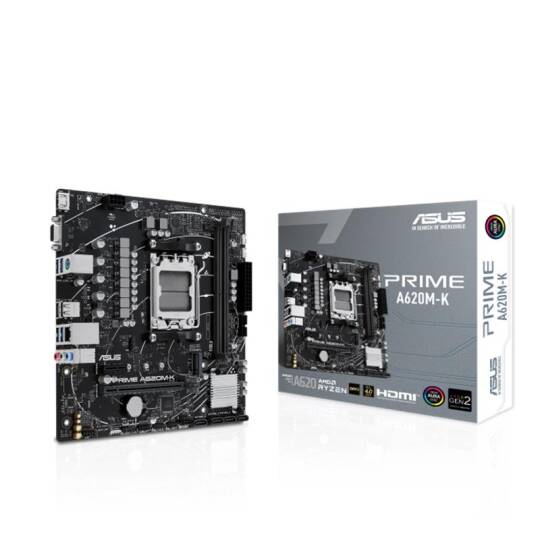 ASUS PRIME A620M-K DDR5 6400MHZ 1XVGA 1XHDMI 1XM.2 USB 3.2 MATX AM5 (AMD AM5 900080007000 SERİLERİ İLE UYUMLU) - 8