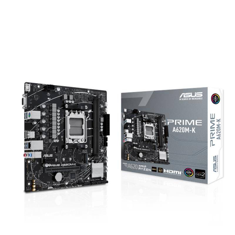 ASUS PRIME A620M-K DDR5 6400MHZ 1XVGA 1XHDMI 1XM.2 USB 3.2 MATX AM5 (AMD AM5 900080007000 SERİLERİ İLE UYUMLU) - 2