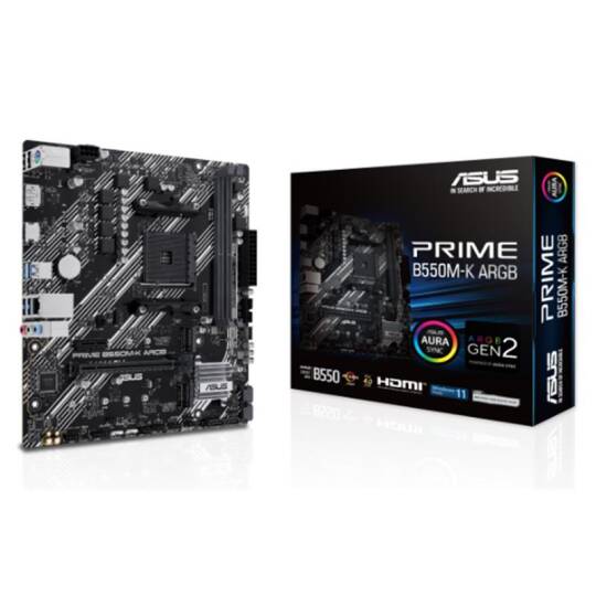 ASUS PRIME B550M-K ARGB DDR4 5100MHZ 1XHDMI 1XDP 2XM.2 USB 3.2 MATX AM4 (AMD AM4 50004000 G3000 SERİSİ İLE UYUMLU) - 4