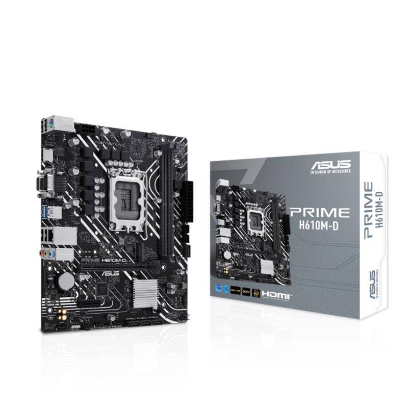 ASUS PRIME H610M-D DDR5 5200MHZ(OC) 1XVGA 1XHDMI 1XM.2 USB 3.2 MATX 1700P (12.  13. VE 14. NESİL İŞLEMCİ UYUMLU) - 4