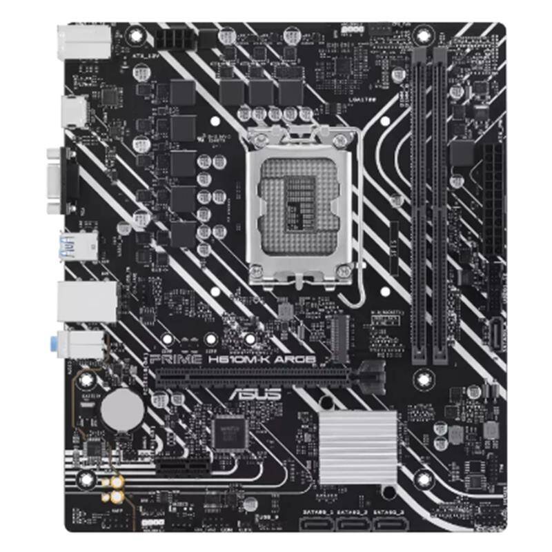 ASUS PRIME H610M-K ARGB DDR5 5600MHZ 1XVGA 1XHDMI 1XM.2 USB 3.2 MATX 1700P (12.  13. VE 14. NESİL İŞLEMCİ UYUMLU) - 6
