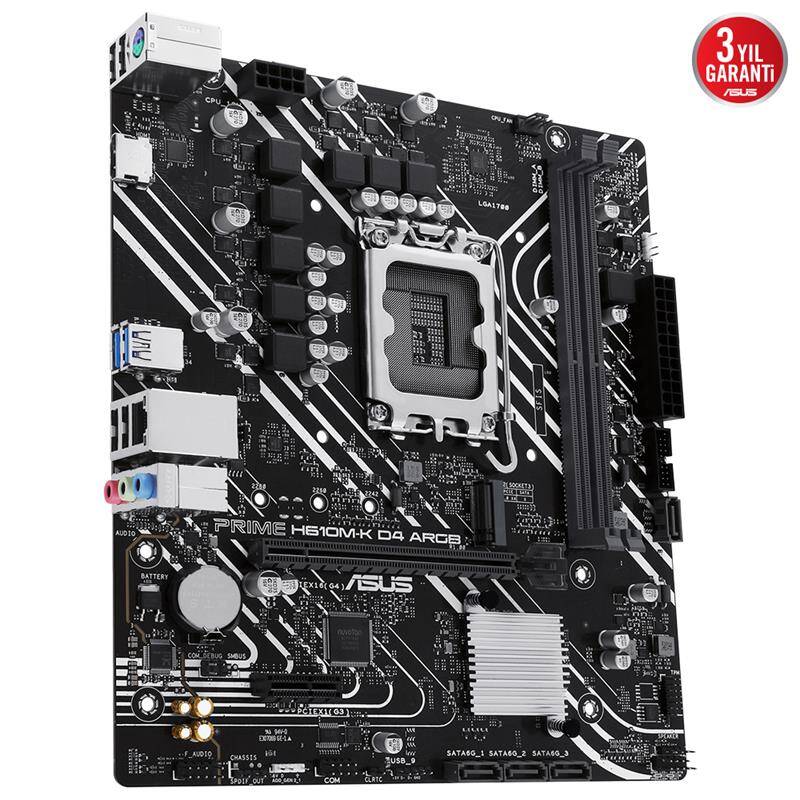 ASUS PRIME H610M-K D4 ARGB DDR4 3200MHZ 1XHDMI 1XM.2 USB 3.2 MATX 1700P (12.  13. VE 14. NESİL İŞLEMCİ UYUMLU) - 4