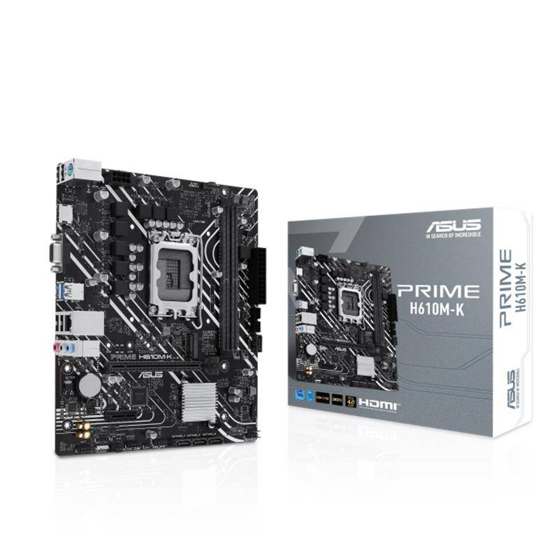 ASUS PRIME H610M-K DDR5 5600MHZ 1XVGA 1XHDMI 1XM.2 USB 3.2 MATX 1700P (12.  13. VE 14. NESİL İŞLEMCİ UYUMLU) - 5