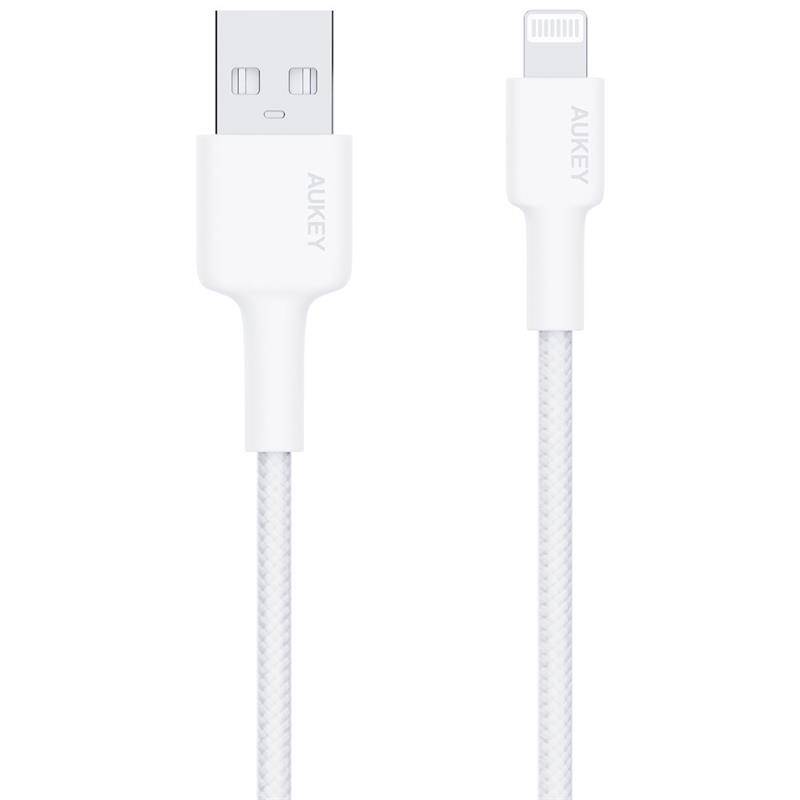 AUKEY CB-BAL7-WH NAYLON ÖRGÜLÜ USB-A LİGHTNİNG KABLOSU 0.9MT - 1