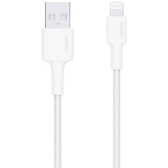 AUKEY CB-BAL7-WH NAYLON ÖRGÜLÜ USB-A LİGHTNİNG KABLOSU 0.9MT - 8