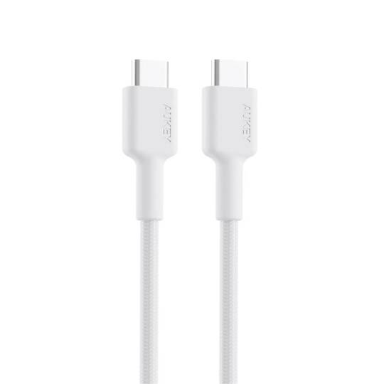 AUKEY CB-CD45-WH PD NAYLON ÖRGÜLÜ TYPE-C TYPE-C ŞARJ KABLOSU 0.9MT - 8