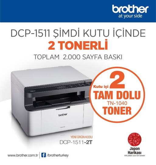 BROTHER DCP-1511-2T MONO LAZER YAZTARFOT (2 TAM DOLU TONER) - 8