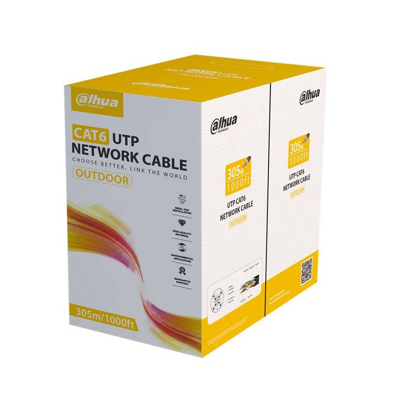 DAHUA DH-PFM920-6UN UUTP 305 METRE 24AWG %100 BAKIR PE OUTDOOR SİYAH RENK CAT6 KABLO - 4