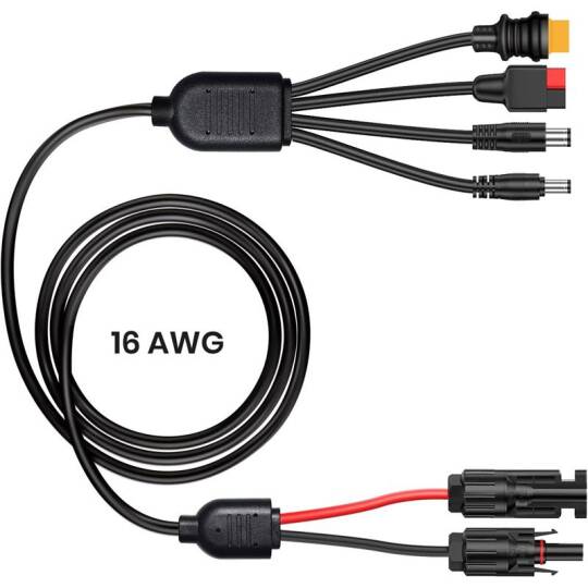 FLEXSOLAR 4 IN 1 CABLE GÜNEŞ ENERJİSİ İSTASYONU JENERATÖRÜ VE GÜNEŞ PANELİ İÇİN ANDERSON ADAPTÖR - 4