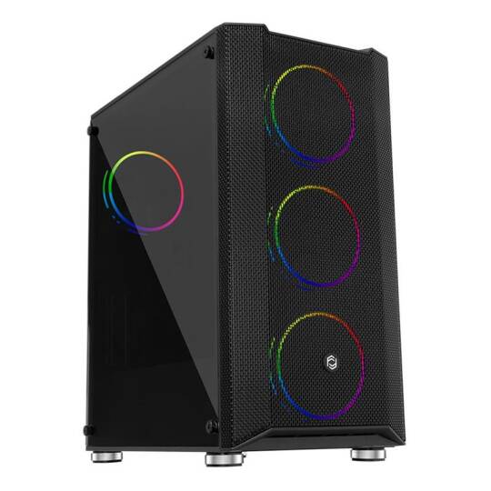 FRISBY FC-9405G 650W 80+ 4X120MM DUAL RING RGB FAN USB 3.0 MİDİ TOWER SİYAH KASA - 2