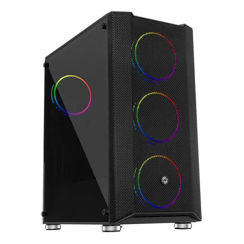 FRISBY FC-9405G 650W 80+ 4X120MM DUAL RING RGB FAN USB 3.0 MİDİ TOWER SİYAH KASA - 2
