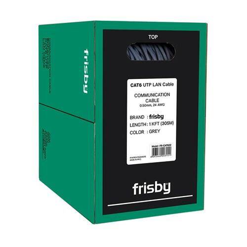 FRISBY FNW-CAT622 305MT 0.50MM 24AWG CAT6 UTP KABLO GRİ - 1