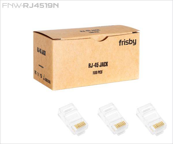 FRISBY FNW-RJ4519N RJ45 CAT5 UTP 100 ADET KONNEKTOR - 1