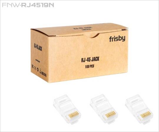 FRISBY FNW-RJ4519N RJ45 CAT5 UTP 100 ADET KONNEKTOR - 4