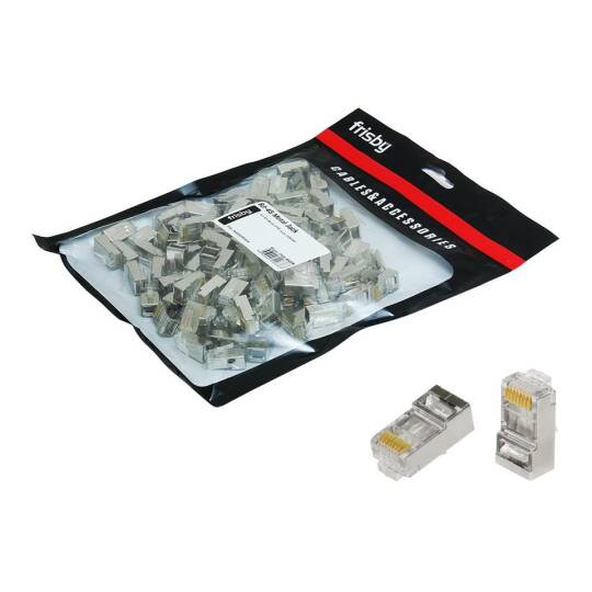 FRISBY FNW-RJ4522N RJ45 FTP CAT6 KONNEKTOR METAL 100LÜ PAKET - 2