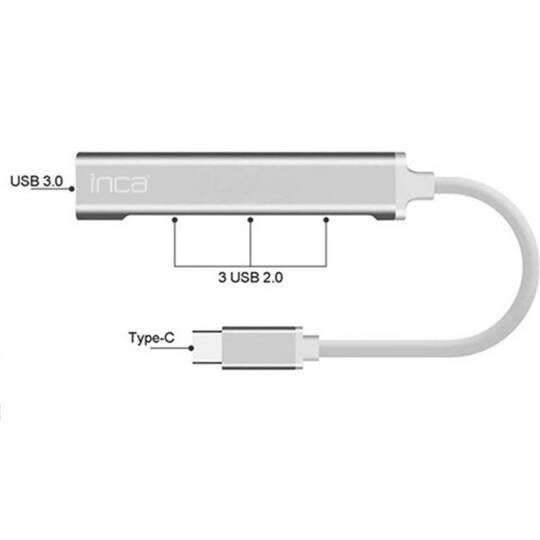 INCA IUSB-04T TYPE-C 3 X 2.0 USB ÇOKLAYICI - 5