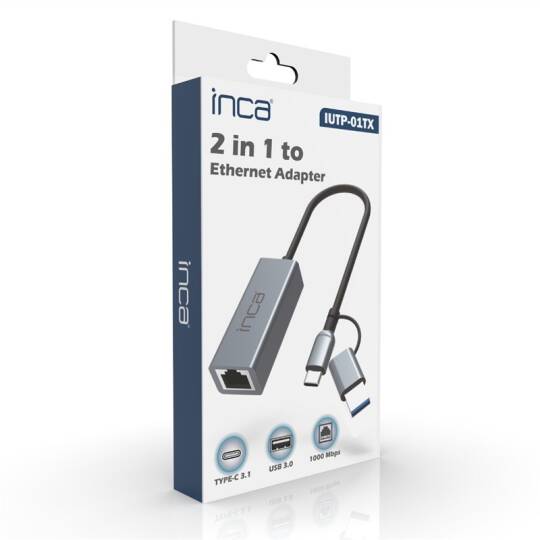 INCA IUTP-01T USB 3.0 TYPE-C 3.1 ETHERNET RJ45 1000MBPS ALUMINYUM KASA - 12