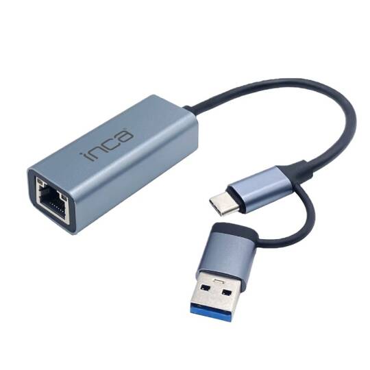 INCA IUTP-01T USB 3.0 TYPE-C 3.1 ETHERNET RJ45 1000MBPS ALUMINYUM KASA - 5