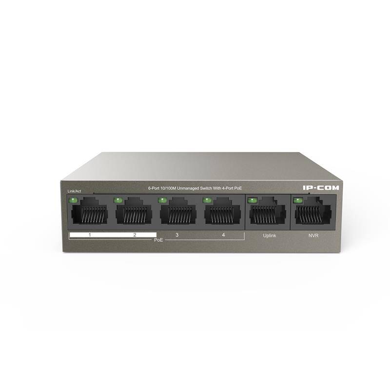 IP-COM F1106P-4-63W 4 PORT 10100+2X10100 UPLINK METAL KASA 58W POE SWITCH - 2