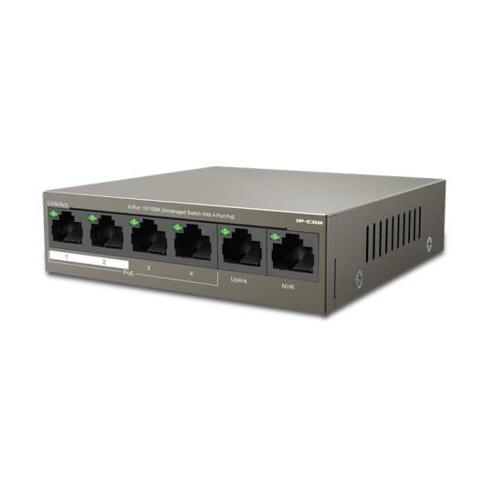 IP-COM F1106P-4-63W 4 PORT 10100+2X10100 UPLINK METAL KASA 58W POE SWITCH - 3