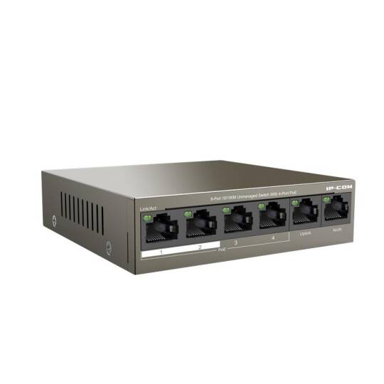 IP-COM F1106P-4-63W 4 PORT 10100+2X10100 UPLINK METAL KASA 58W POE SWITCH - 4