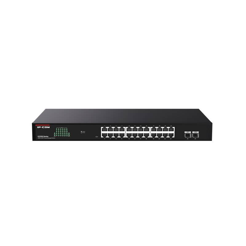 IP-COM G2226F 24 PORT GIGABIT + 2XSFP UPLINK CLOUD YÖNETİLEBİLİR RACKMOUNT SWITCH - 1