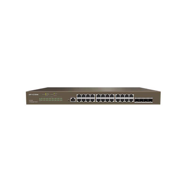IP-COM G3328F 24 PORT GIGABIT + 4X1GB SFP UPLINK L2 CLOUD YÖNETİLEBİLİR RACKMOUNT SWITCH - 1