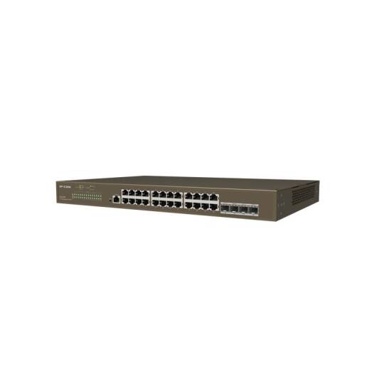 IP-COM G3328F 24 PORT GIGABIT + 4X1GB SFP UPLINK L2 CLOUD YÖNETİLEBİLİR RACKMOUNT SWITCH - 10