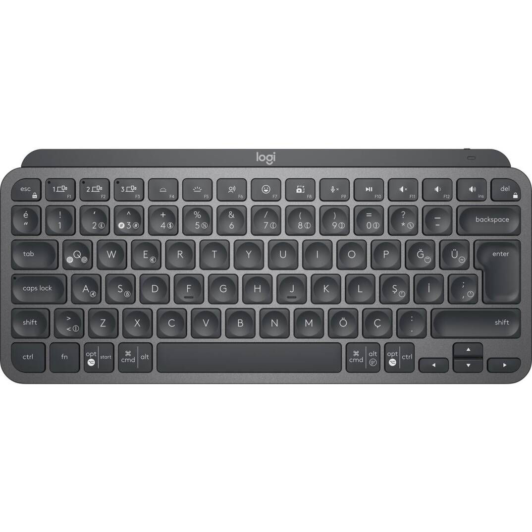 LOGITECH MX KEYS MINI MINIMALIST KABLOSUZ BLUETOOTH AYDINLATMALI Q TR KLAVYE SİYAH 920-010504 - 1