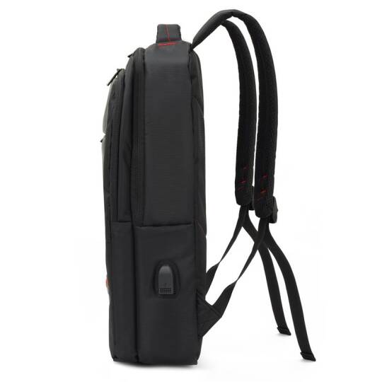 MACK MCC-006 15.6 OFFICE USB GİRİŞLİ NOTEBOOK SIRT ÇANTASI SİYAH - 12