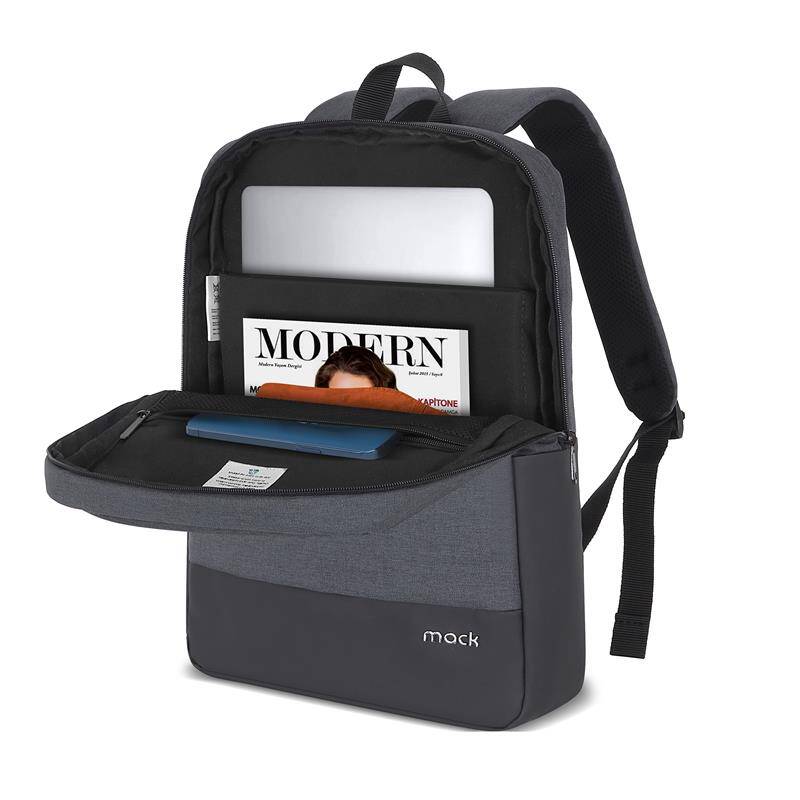 MACK MCE-1103 15.6 UNICITY ECO NOTEBOOK SIRT ÇANTASI SİYAH - 7