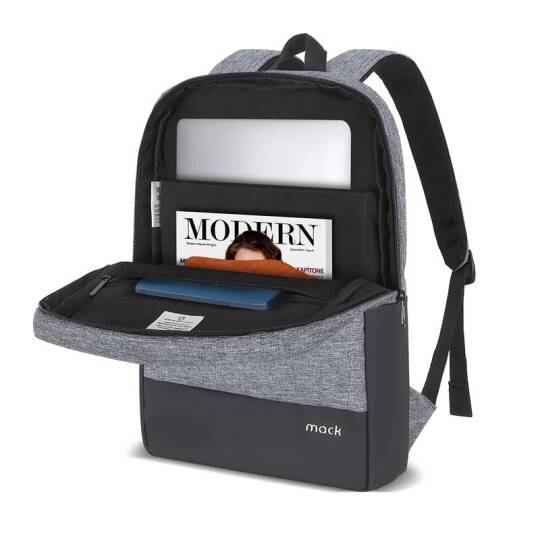 MACK MCE-1104 15.6 UNICITY ECO NOTEBOOK SIRT ÇANTASI GRİ - 10