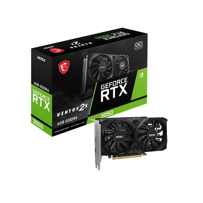 MSI GEFORCE RTX3050 VENTUS 2X E 6G OC 6GB GDDR6 96BIT 2XHDMI 1XDP EKRAN KARTI - 8