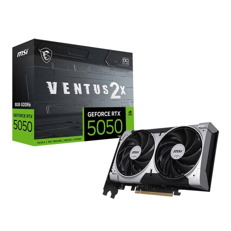 MSI GEFORCE RTX5050 8G VENTUS 2X OC 8GB GDDR6 128BIT 1XHDMI 3XDP EKRAN KARTI - 1