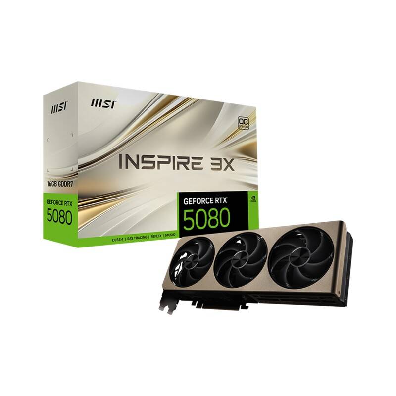 MSI GEFORCE RTX5080 16G INSPIRE 3X OC 16GB GDDR7 256BIT 1XHDMI 3XDP EKRAN KARTI - 8