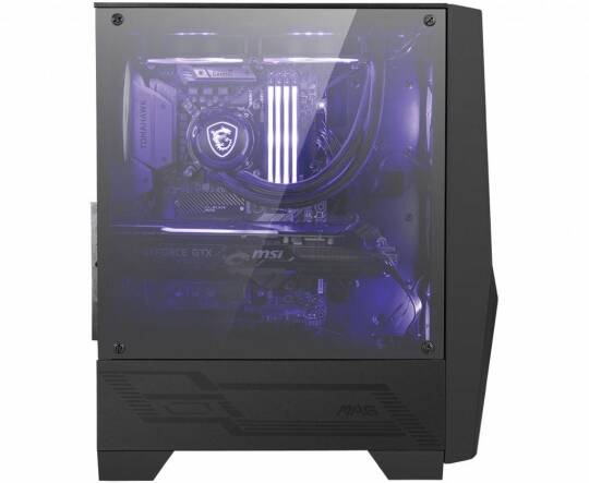 MSI MAG FORGE 100M TEMPERLI CAM 2X120MM 1X120MM ARGB FAN PSU YOK GAMING SİYAH KASA - 11