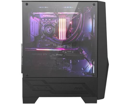 MSI MAG FORGE 100R TEMPERLI CAM ARGB PSU YOK 2X120MM 1X120MM GAMING ATX KASA SİYAH - 4