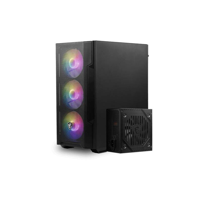 MSI MAG FORGE M100A D60 600W 80+ AKRİLİK YAN PANEL 3X120MM 1X120MM ARGB BRONZE MATX GAMING KASA - 4