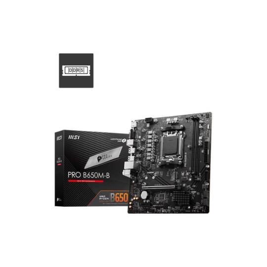 MSI PRO B650M-B DDR5 6800MHZ 1XVGA 1XHDMI 1XM.2 USB 3.2 MATX AM5 (AMD AM5 900080007000 SERİLERİ İLE UYUMLU) - 8